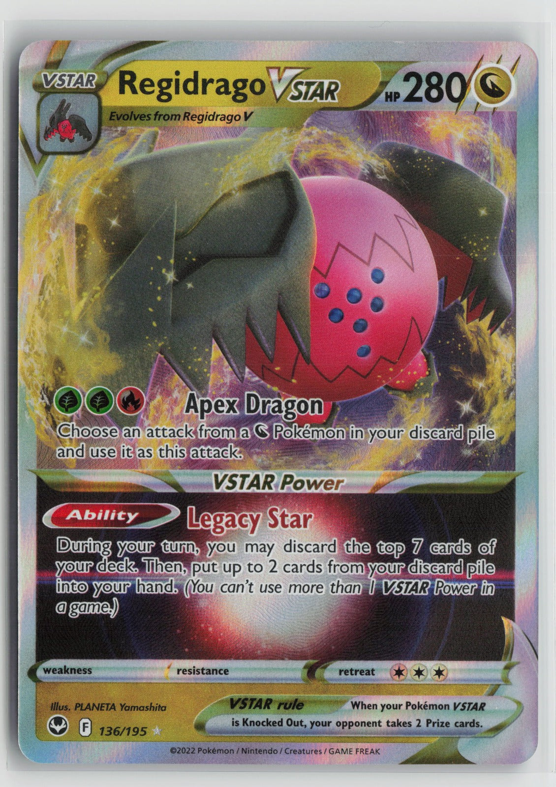 Regidrago VSTAR Ultra Rare Holo SWSH12 136/195 NM