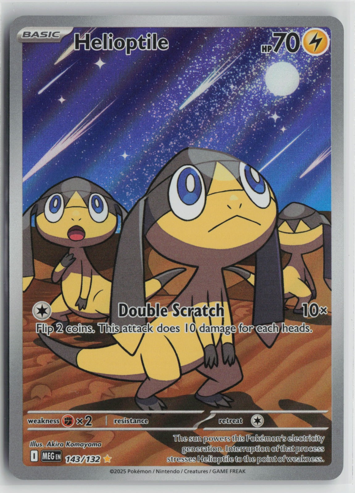 Helioptile - Illustration Rare Holo MEG 143/132 NM- A