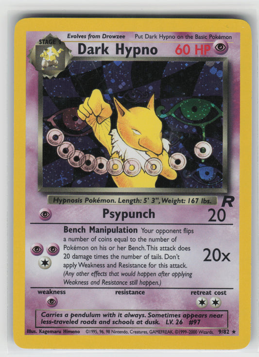 Dark Hypno (9) Holo Rare Team Rocket 09/82 LP