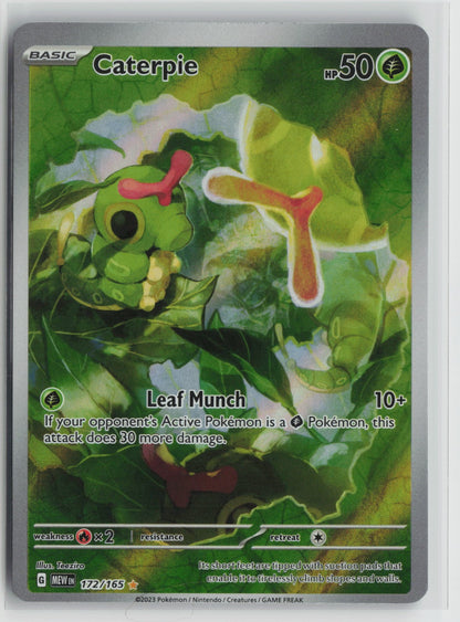 Caterpie Illustration Rare Holo MEW 172/165 NM