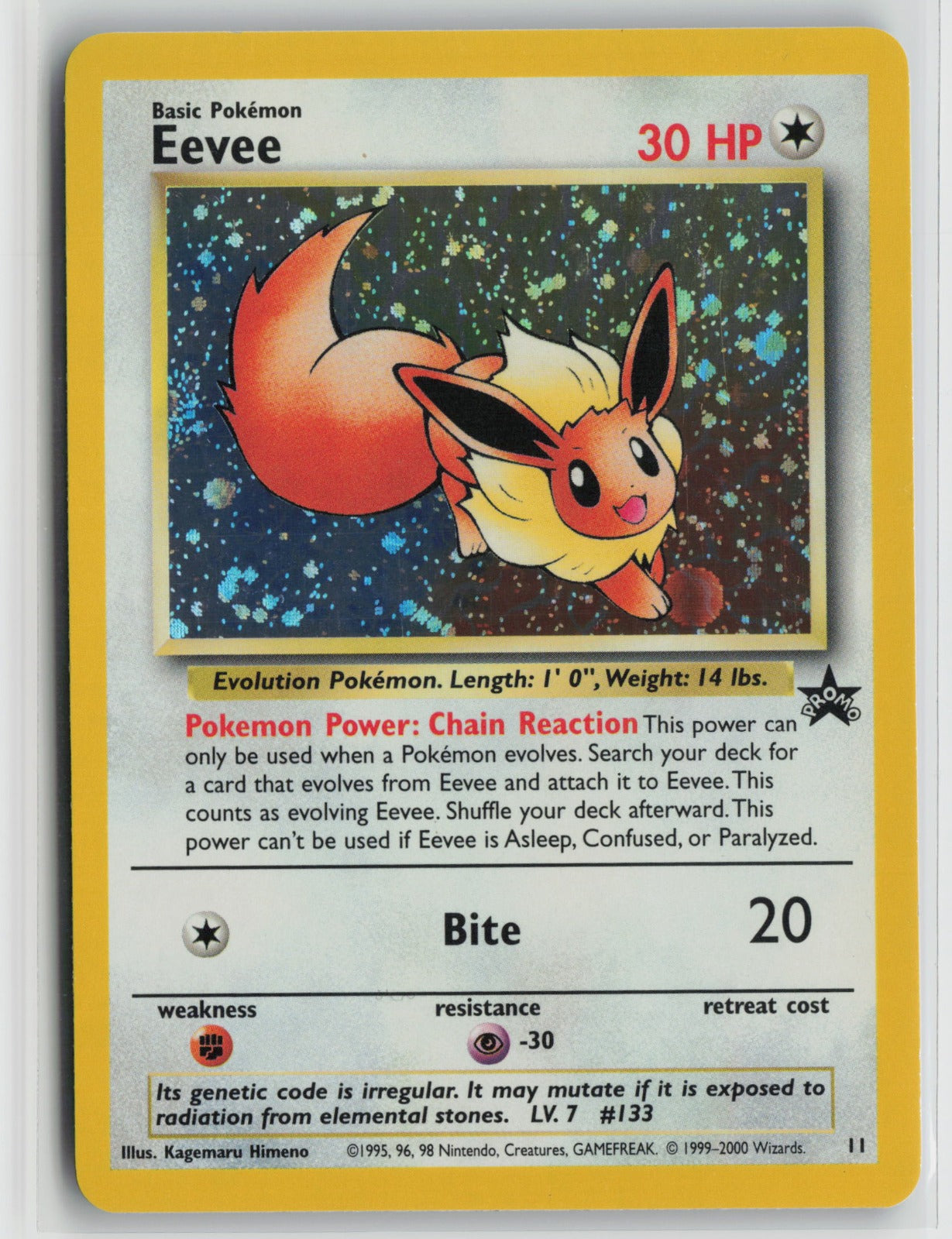 Eevee Promo Holo PR 11/53 NM - Partial Swirl