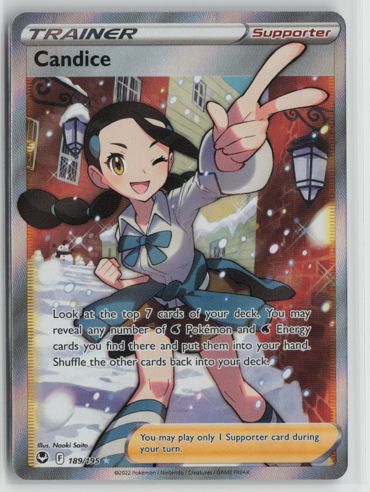 Candice (Full Art) Ultra Rare Holo SWSH12 189/195 NM