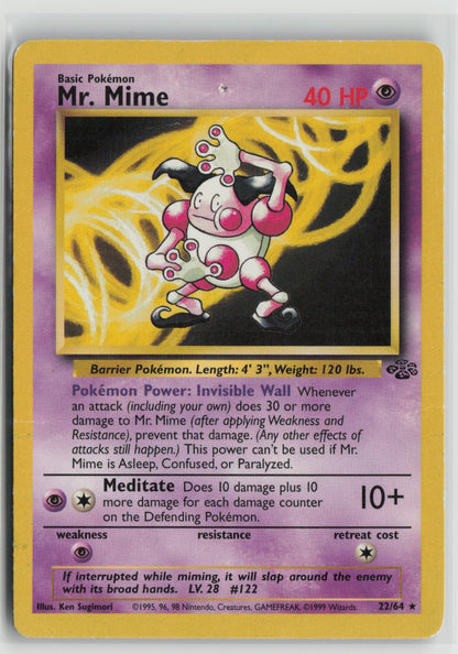 Mr. Mime (22) Rare Unlimited JU 22/64 HP