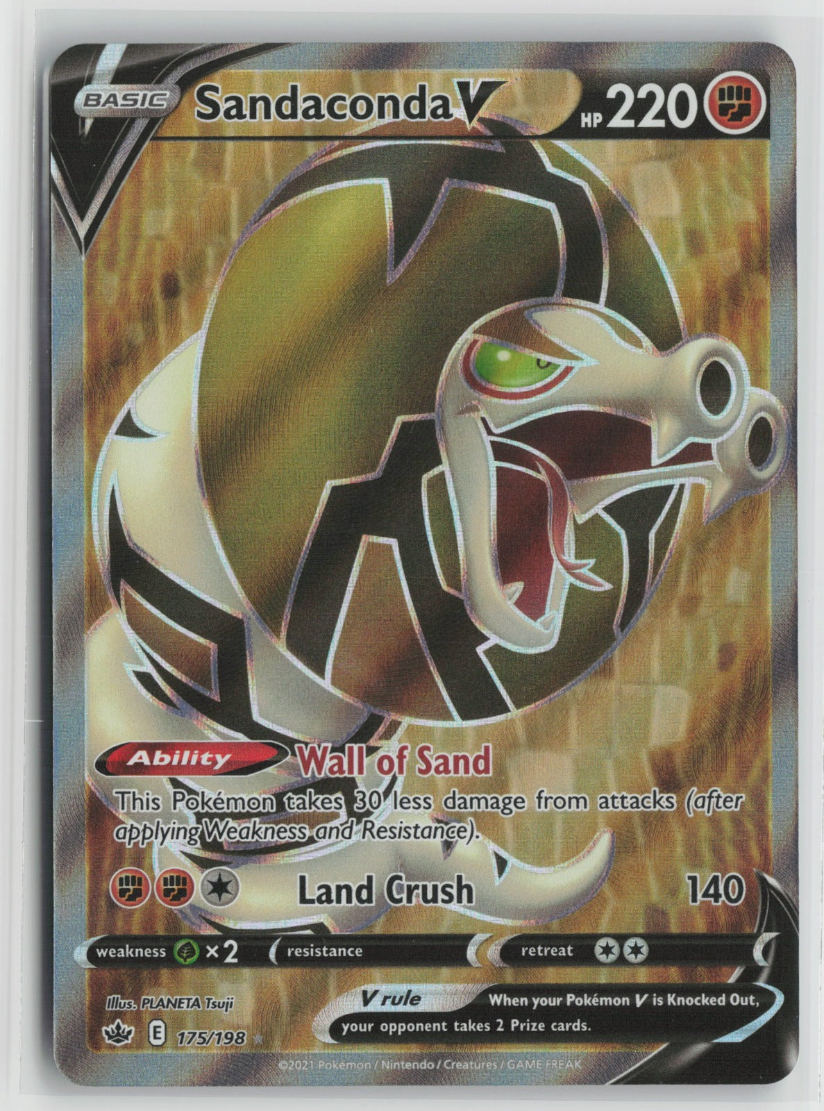 Sandaconda V (Full Art) Ultra Rare Holo SWSH06 175/198 NM
