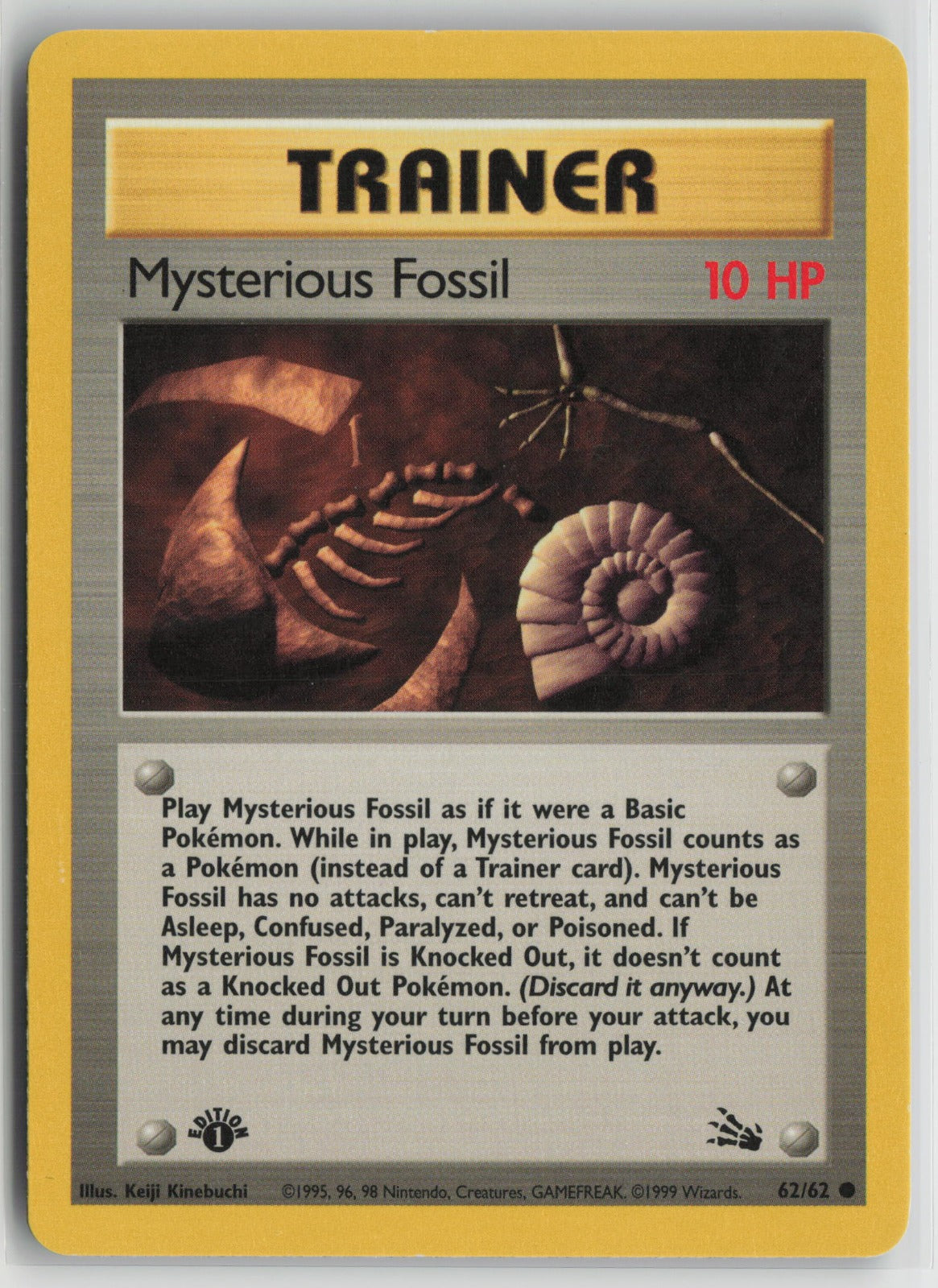 Mysterious Fossil Common 1st Edition FO 62/62 LP