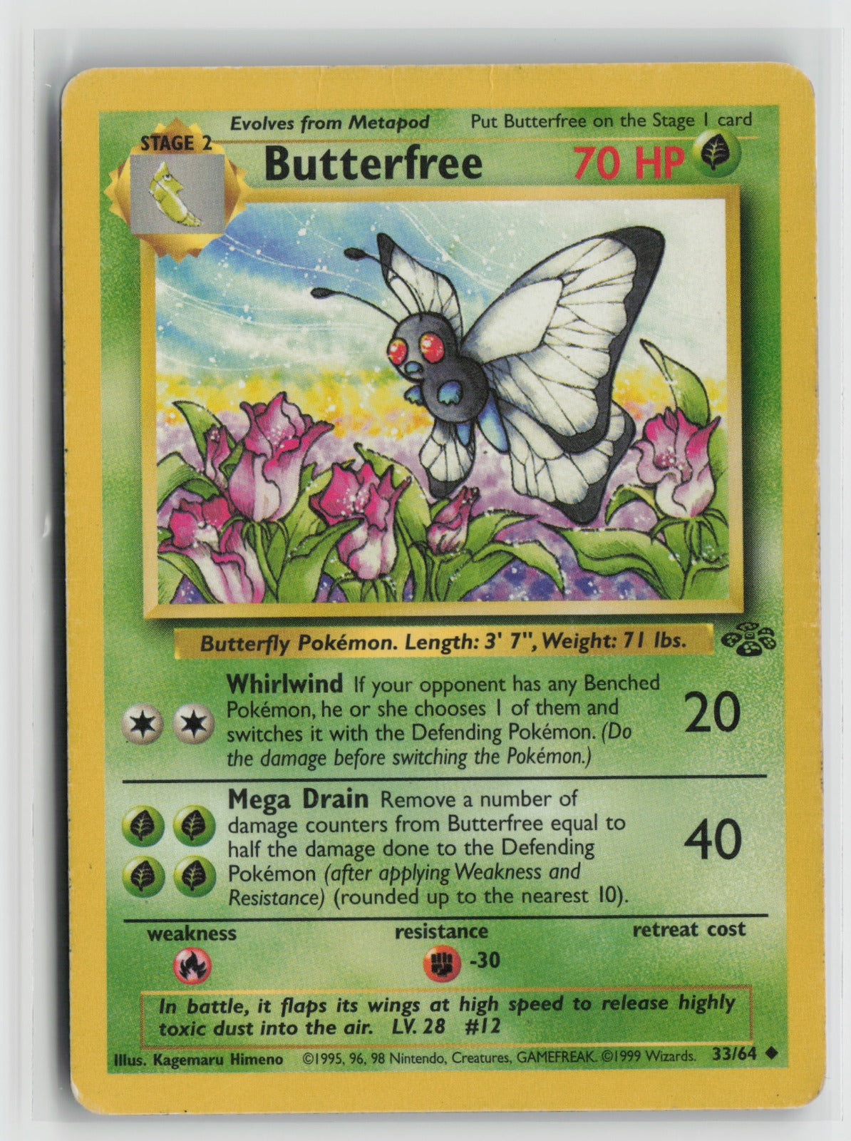 Butterfree Uncommon Unlimited JU 33/64 DMG