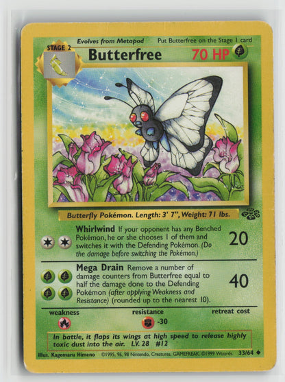 Butterfree Uncommon Unlimited JU 33/64 DMG
