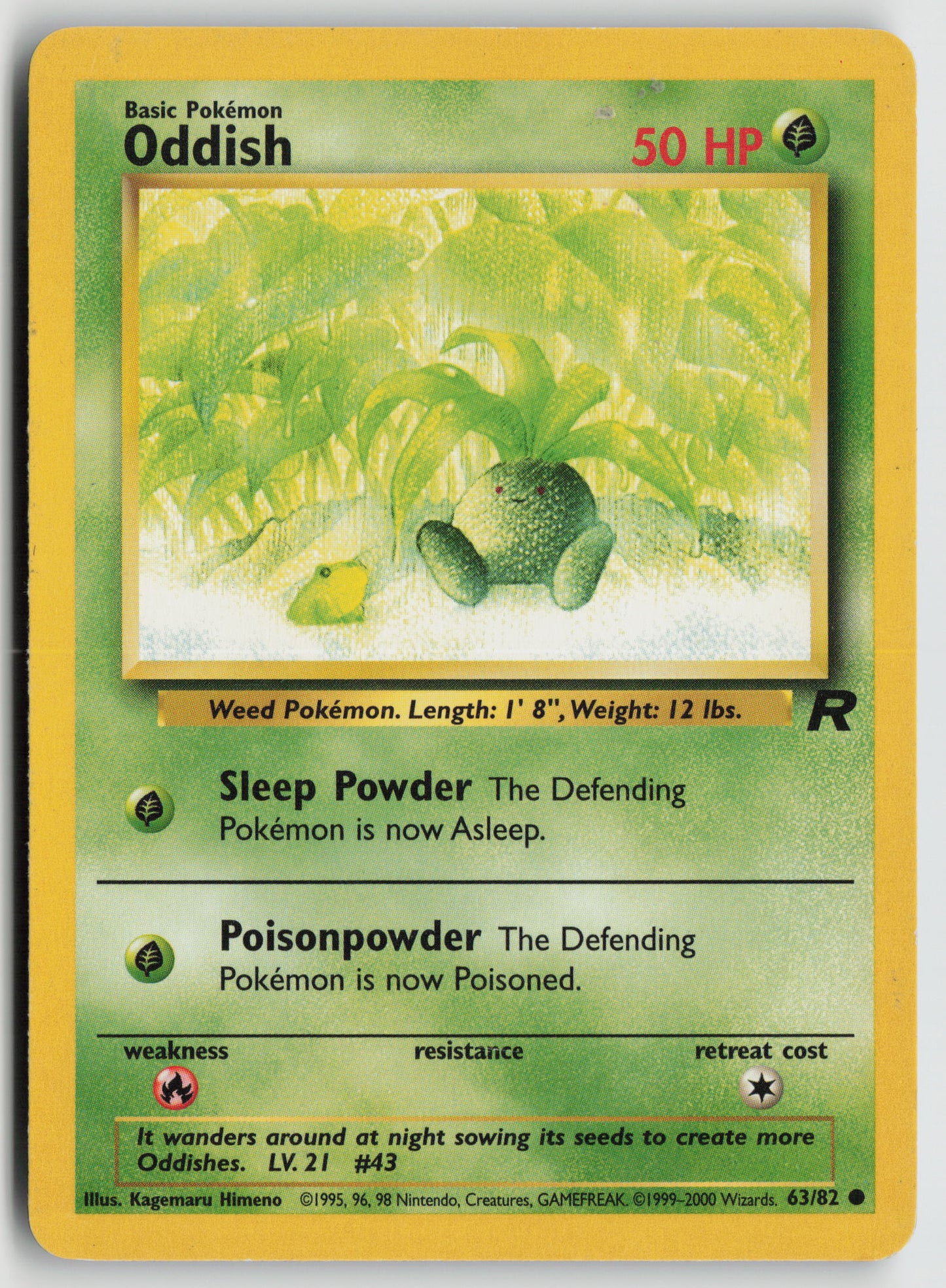 Oddish Common Team Rocket 63/82 DMG