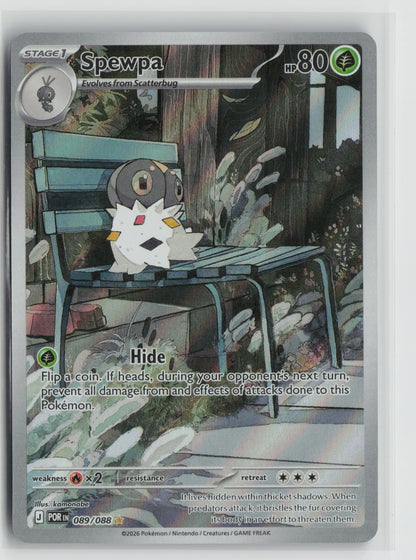 Spewpa Illustration Rare Holo POR 089/088 NM