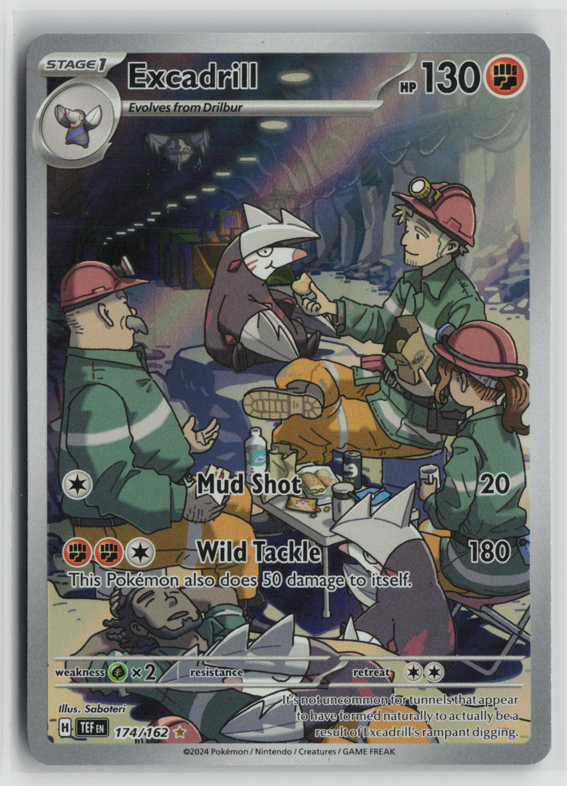 Excadrill - Illustration Rare Holo TEF 174/162 NM