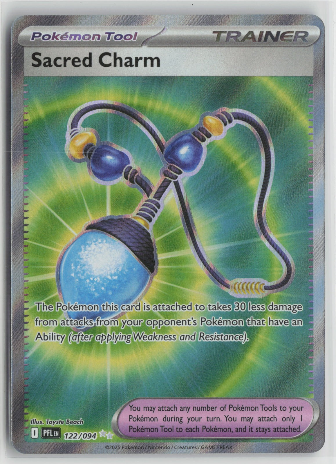 Sacred Charm - Ultra Rare Holo PFL 122/094 NM