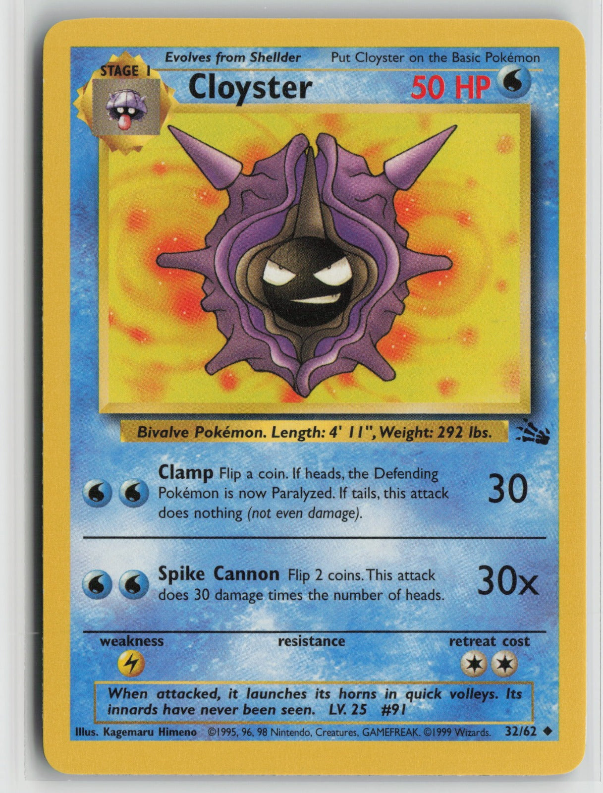Cloyster Uncommon Unlimited FO 32/62 LP