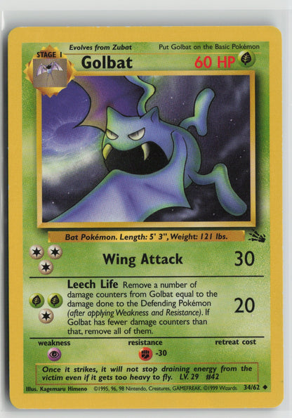 Golbat Uncommon Unlimited FO 34/62 MP