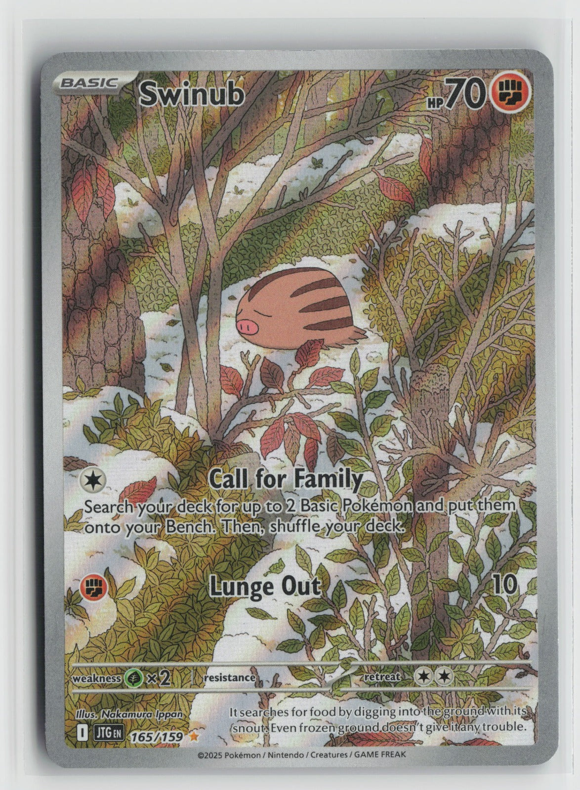 Swinub - Illustration Rare Holo JTG 165/159 NM