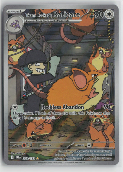 Team Rocket's Raticate - Illustration Rare Holo DRI 202/182 NM