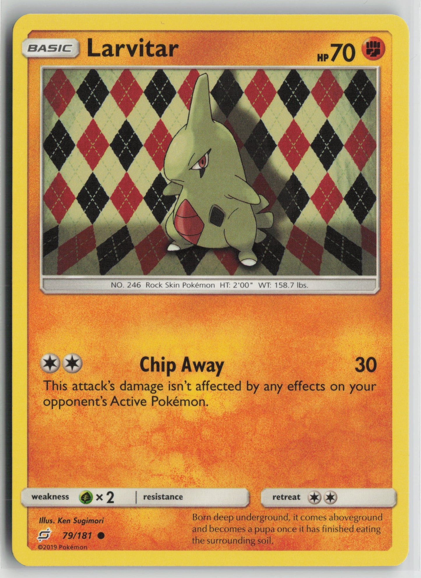 Larvitar Common SM - Team Up 79/181 NM