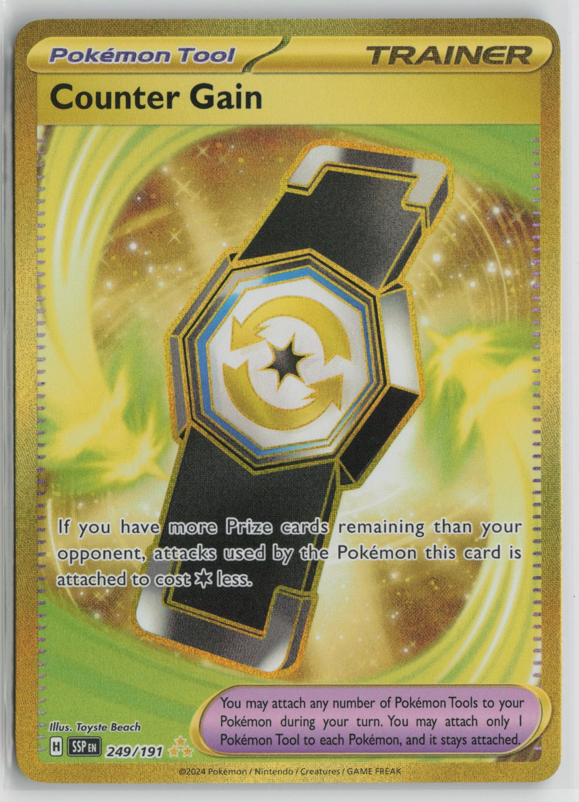 Counter Gain - Hyper Rare Holo SSP 249/191 NM