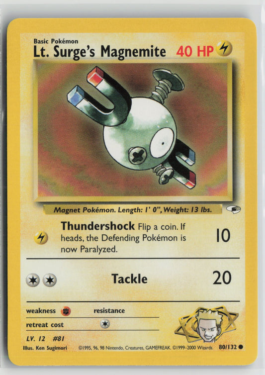 Lt. Surge's Magnemite (80) Common Unlimited G1 080/132 NM