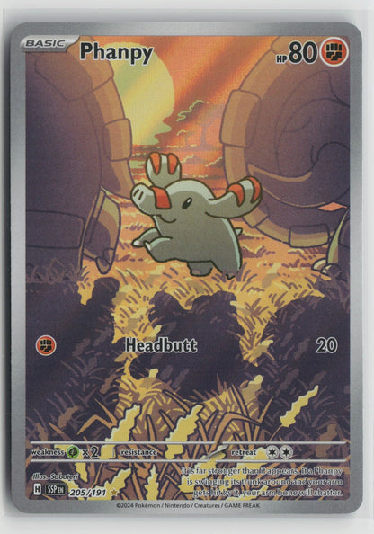 Phanpy - Illustration Rare Holo SSP 205/191 NM