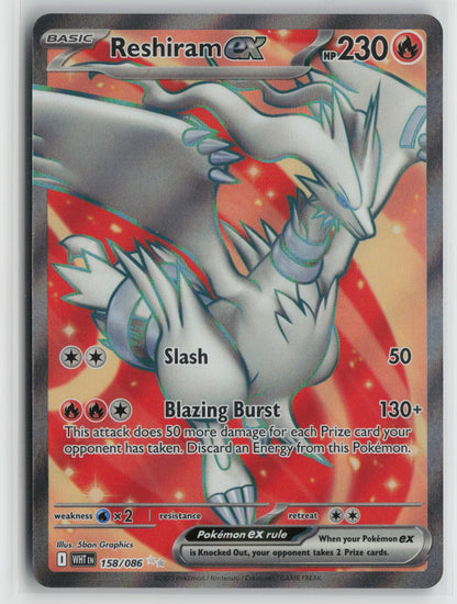 Reshiram ex - Ultra Rare Holo WHT 158/086 NM