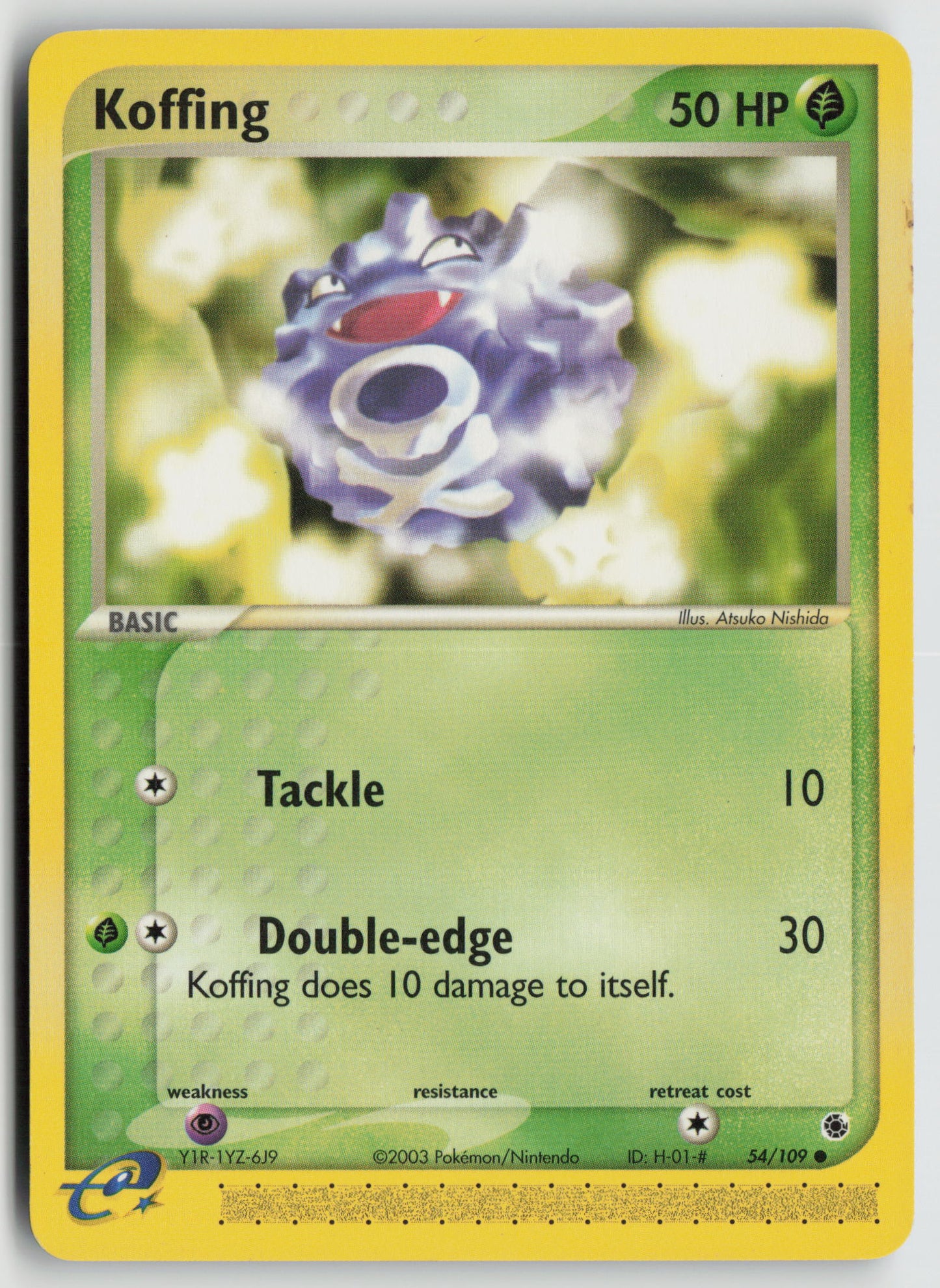Koffing Common Ruby and Sapphire 54/109 DMG