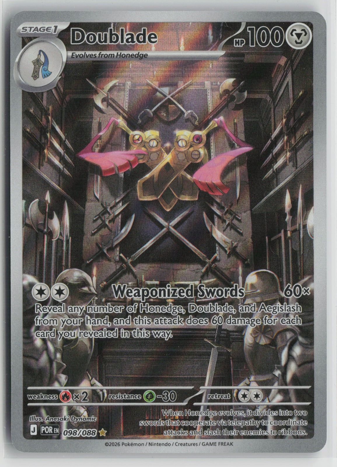 Doublade - Illustration Rare Holo POR 098/088 NM