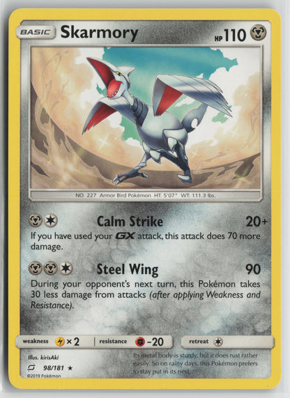 Skarmory Rare SM - Team Up 98/181 NM