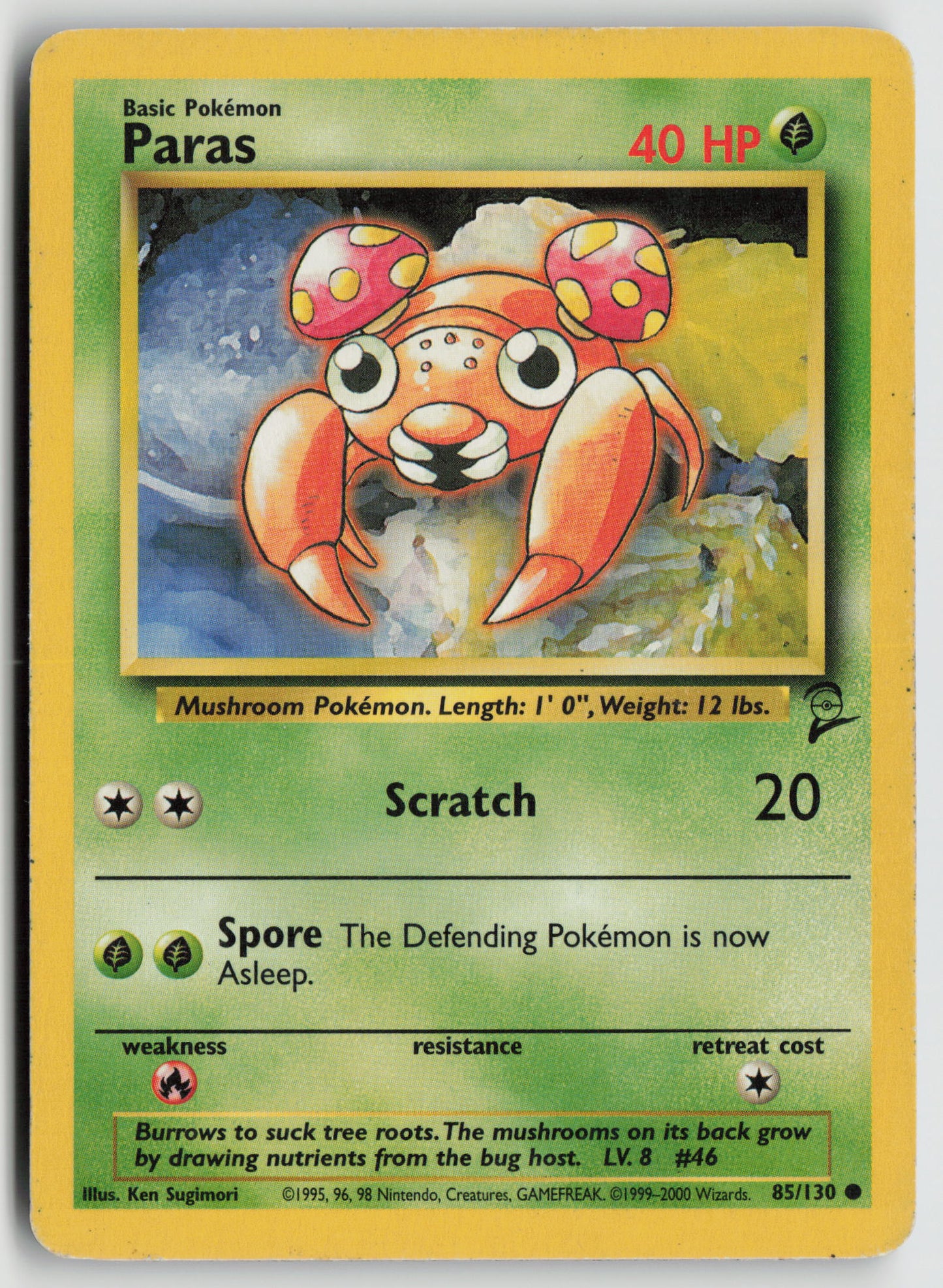 Paras Common Base Set 2 085/130 HP