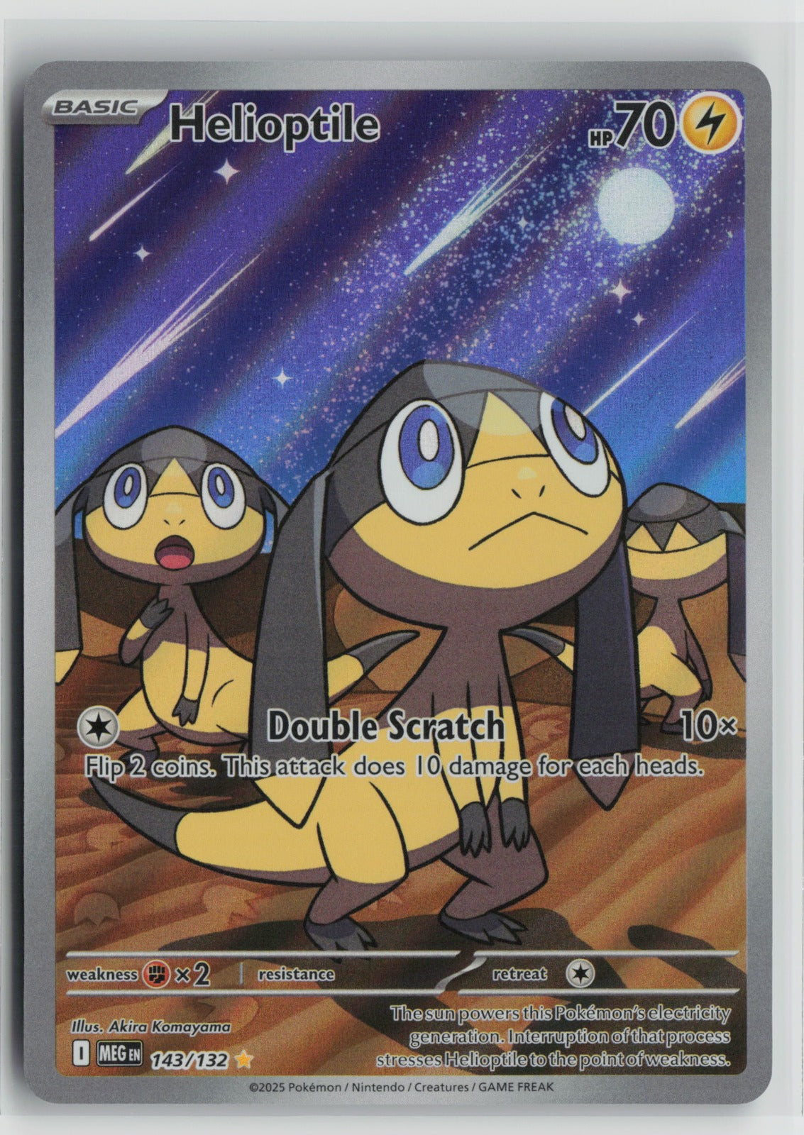 Helioptile - Illustration Rare Holo MEG 143/132 NM