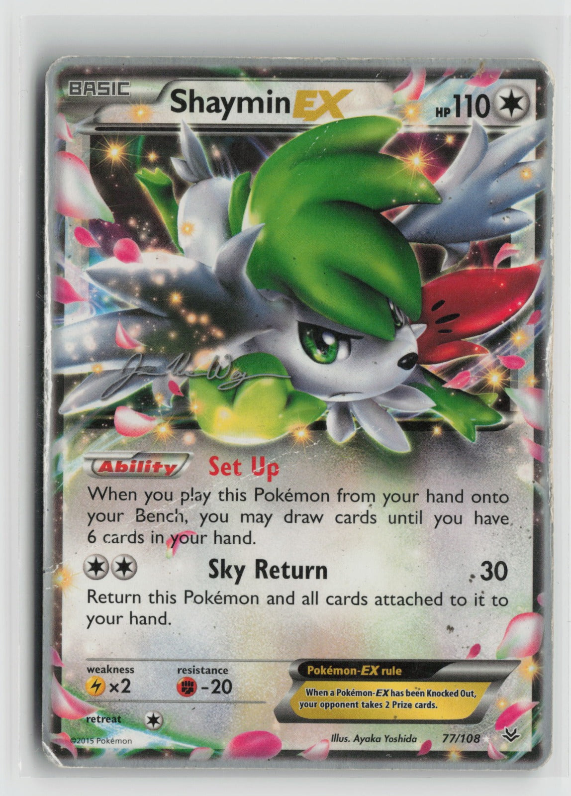 Shaymin EX Ultra Rare Holo ROS 77/108 HP
