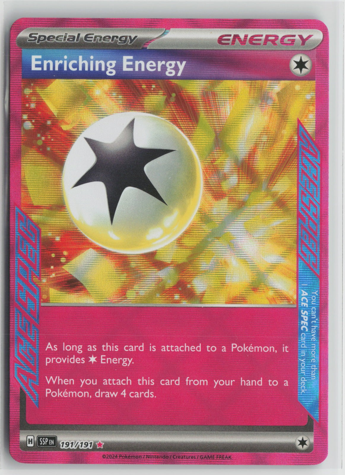 Enriching Energy ACE SPEC Rare Holo SSP 191/191 NM