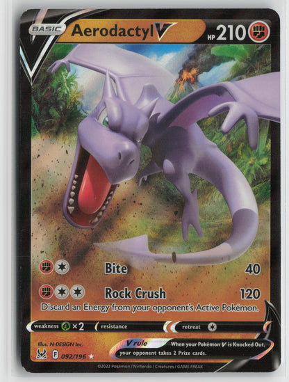Aerodactyl V Ultra Rare SWSH11: Lost Origin 092/196 NM