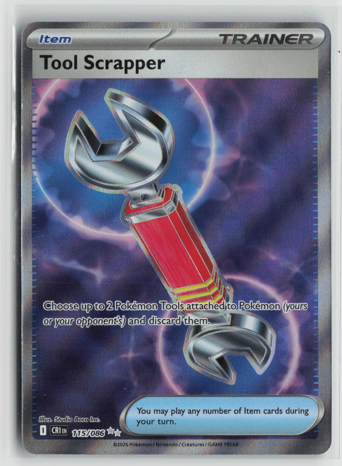 Tool Scrapper Ultra Rare Holo CRI 115/086 NM
