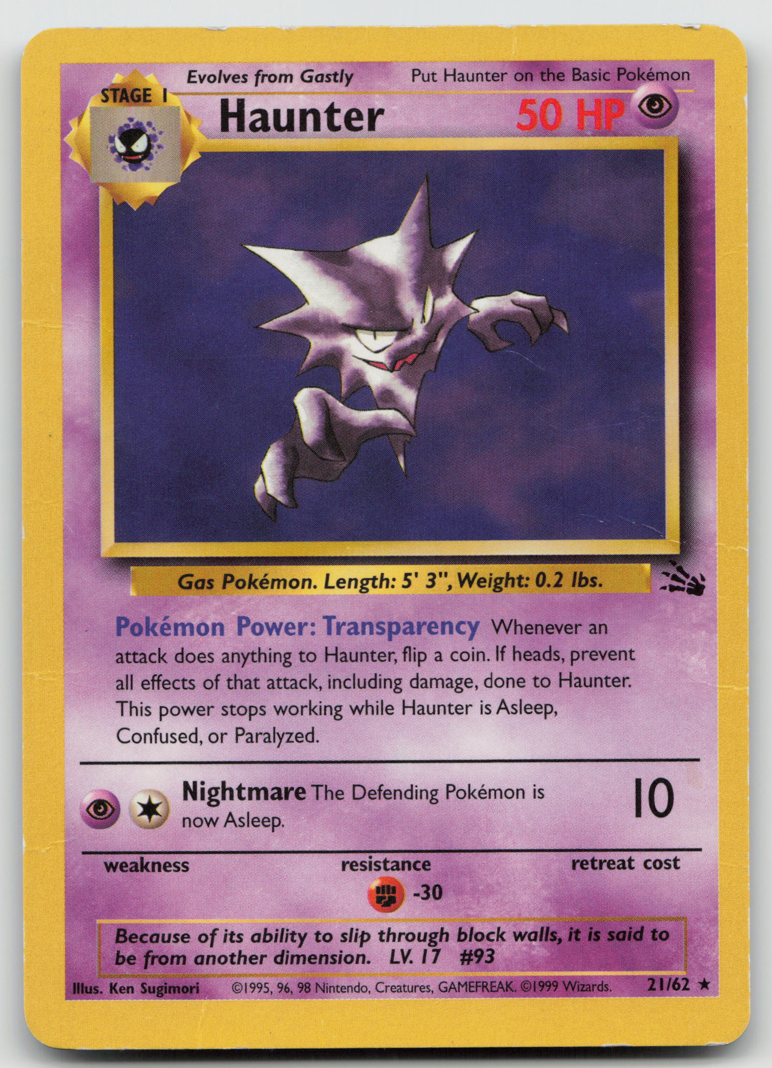Haunter (21) Rare Unlimited FO 21/62 DMG