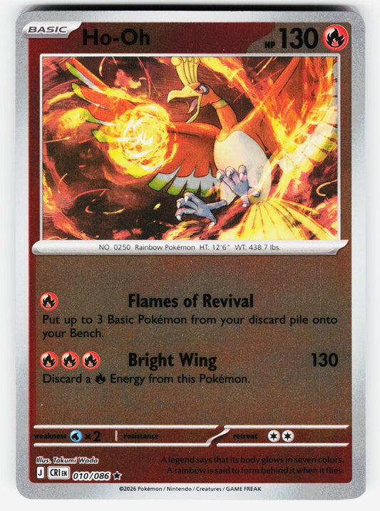 Ho-Oh Rare Reverse Holo CRI 010/086 NM