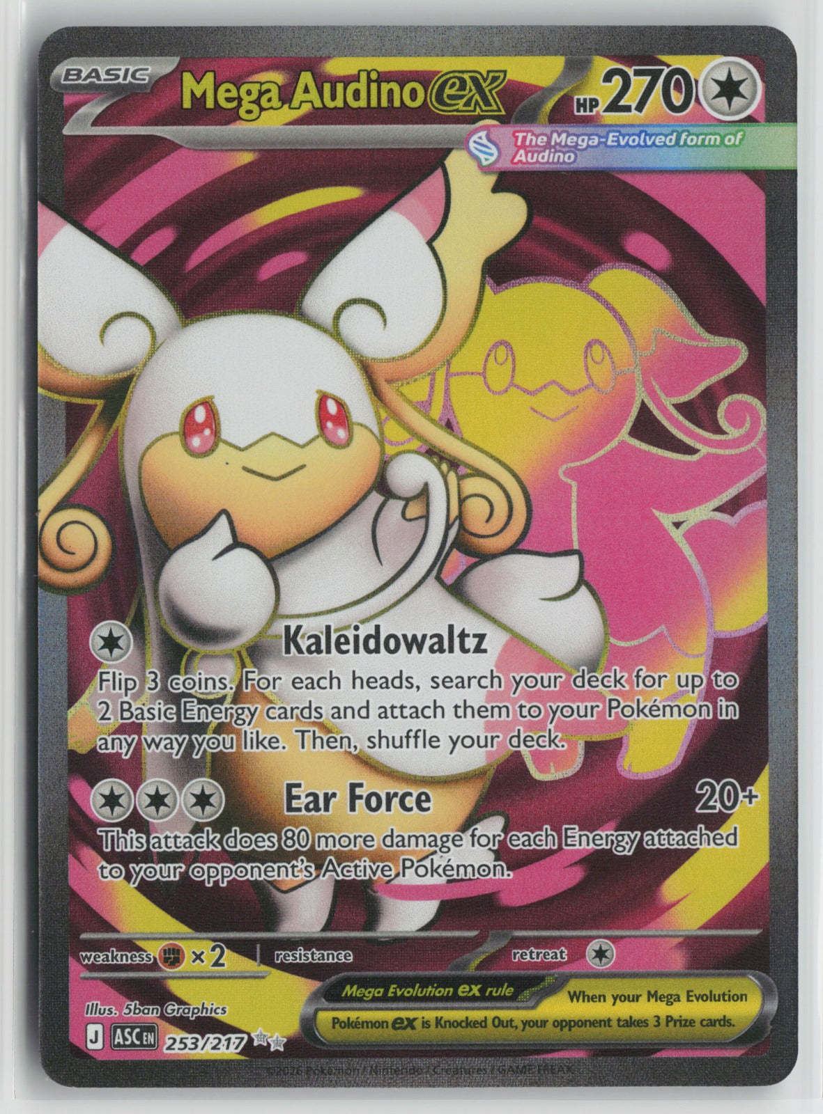 Mega Audino ex Ultra Rare Holo ASC 253/217 NM