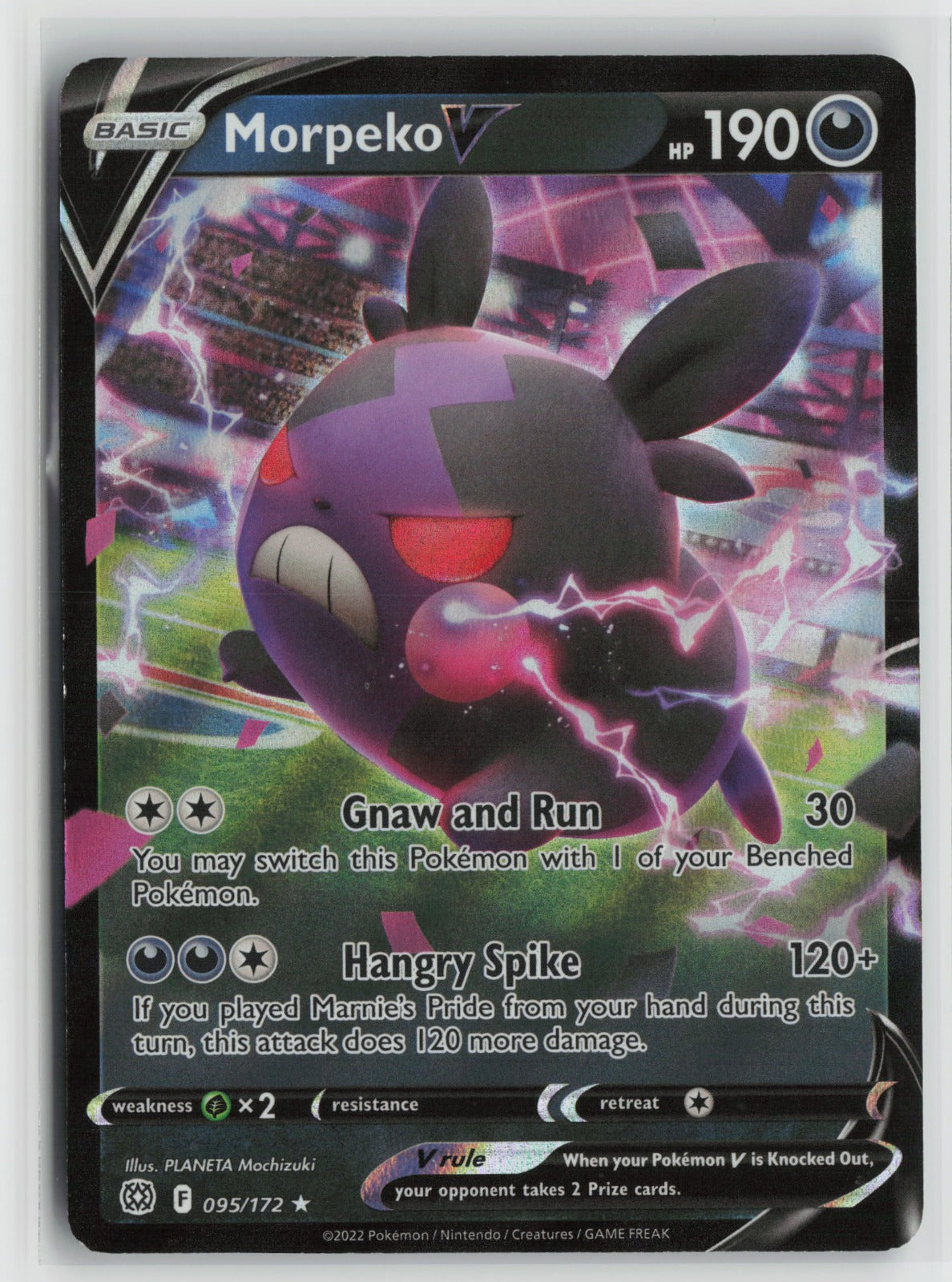 Morpeko V Ultra Rare Holo SWSH09 095/172 NM