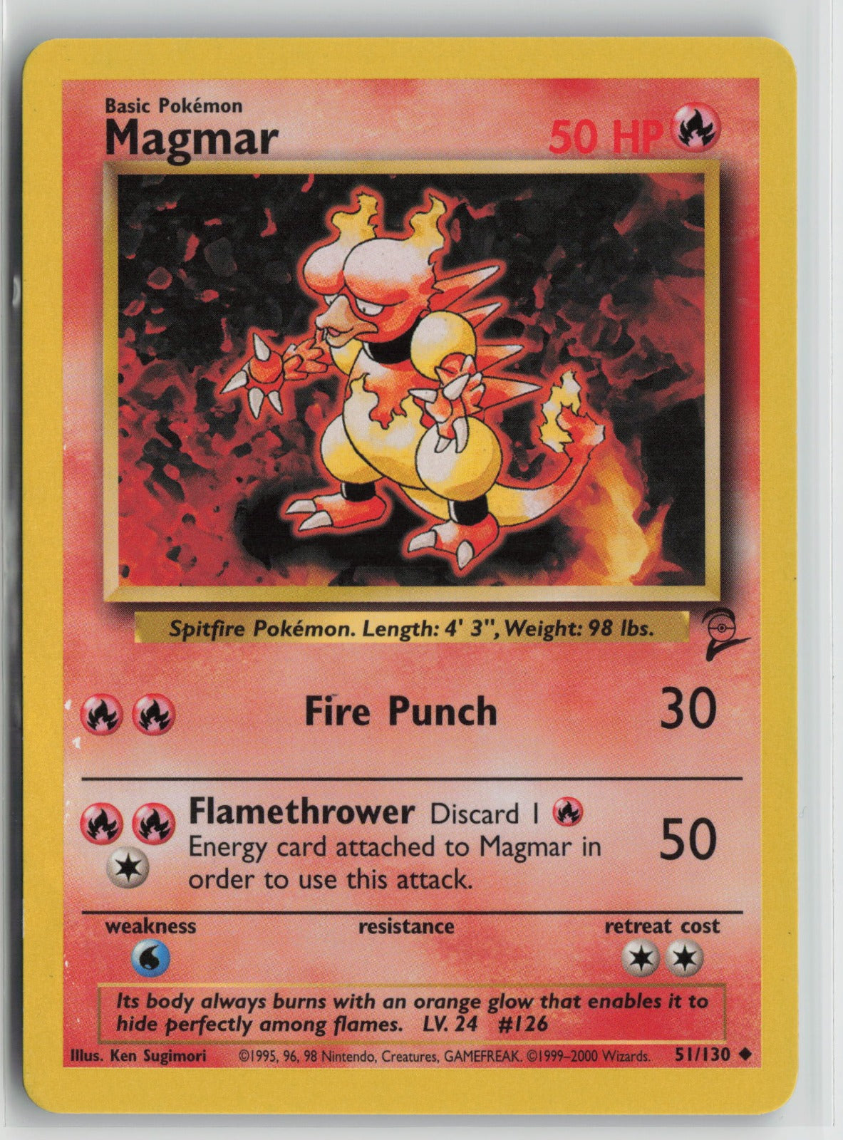 Magmar Uncommon BS2 051/130 LP