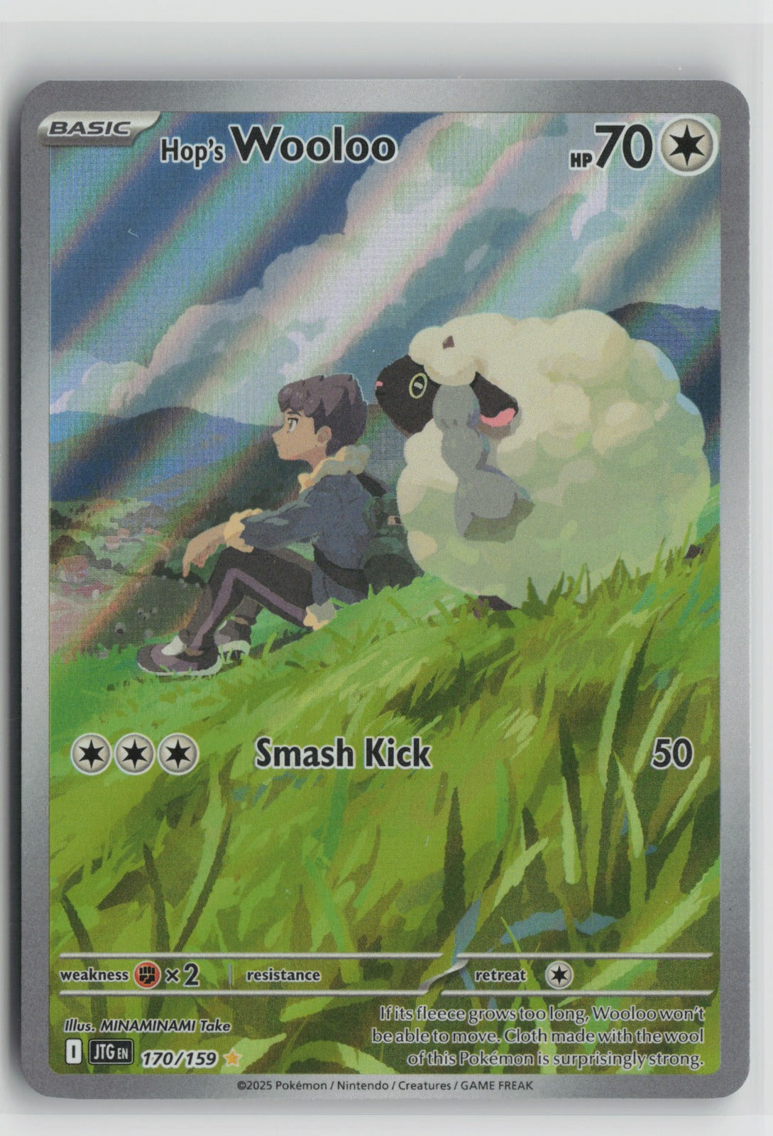 Hop's Wooloo Illustration Rare Holo JTG 170/159 NM