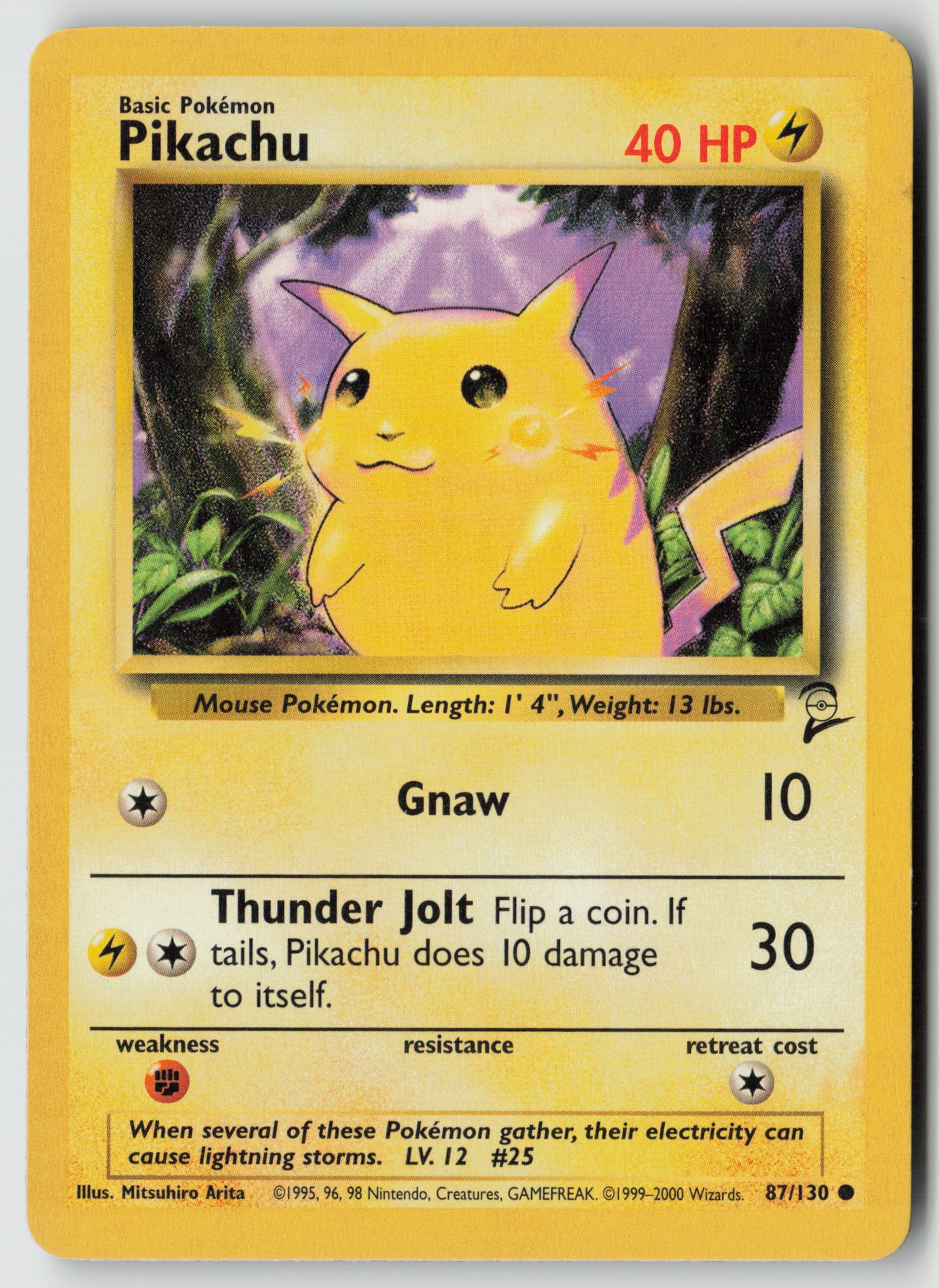 Pikachu Common Base Set 2 087/130 MP