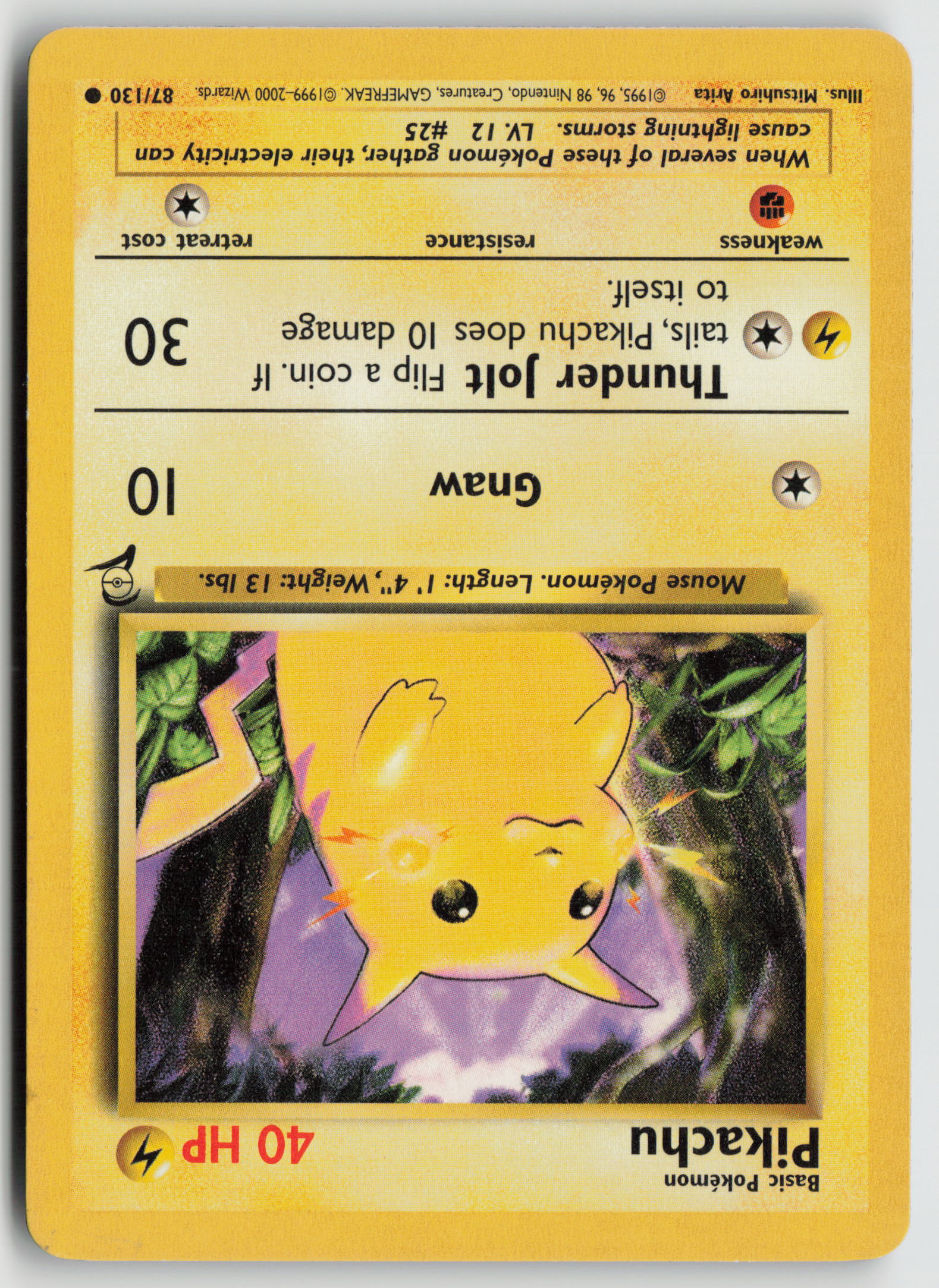 Pikachu Common Base Set 2 087/130 MP