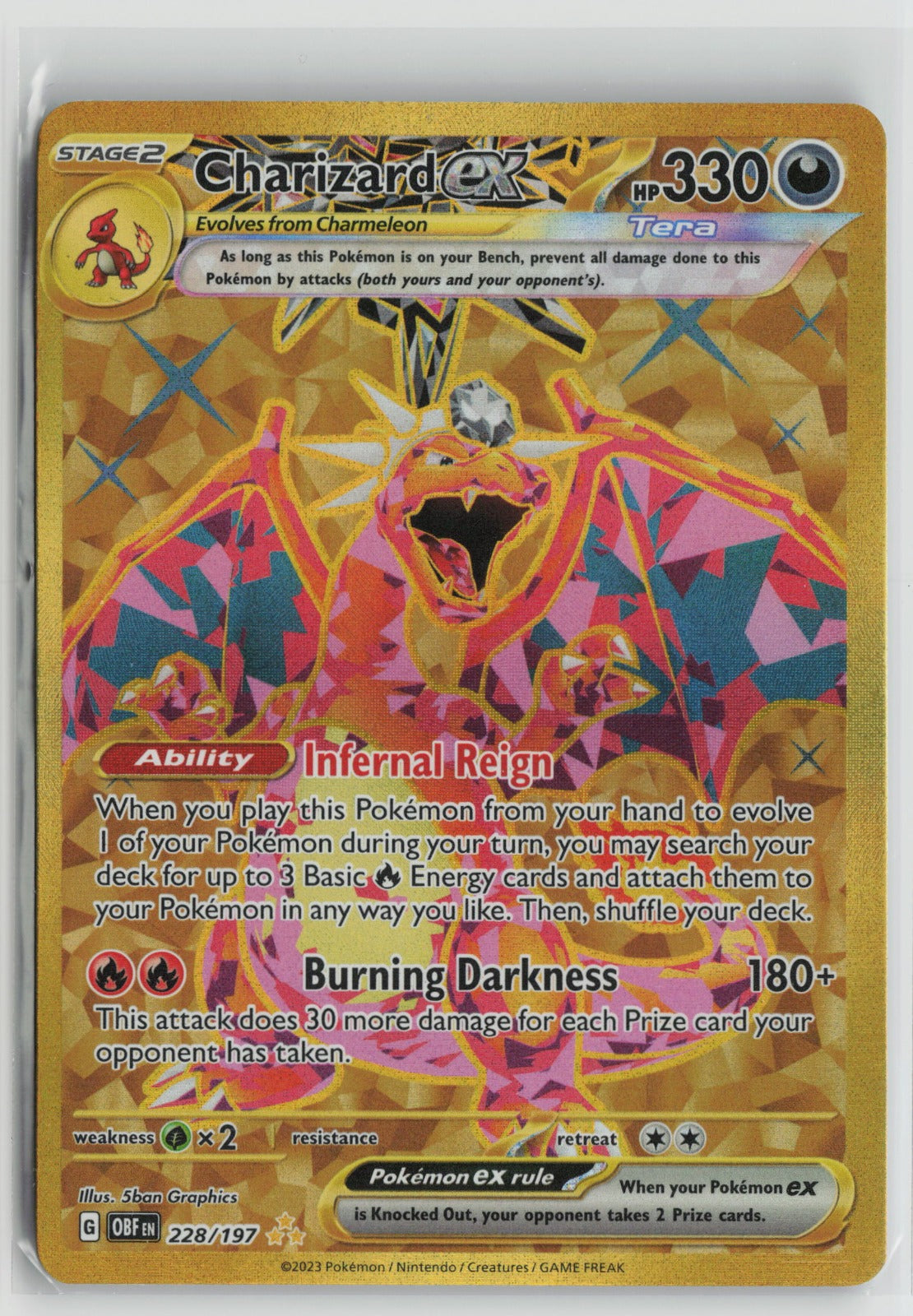 Charizard ex - Hyper Rare Holo OBF 228/197 NM