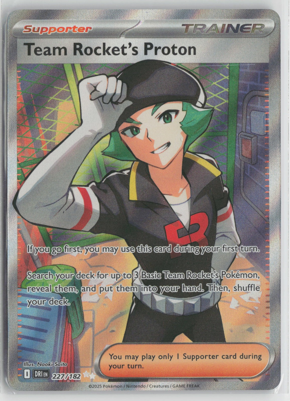 Team Rocket's Proton Ultra Rare Holo DRI 227/182 NM