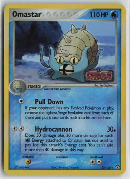 Omastar Rare Reverse Holo PK 20/108 MP