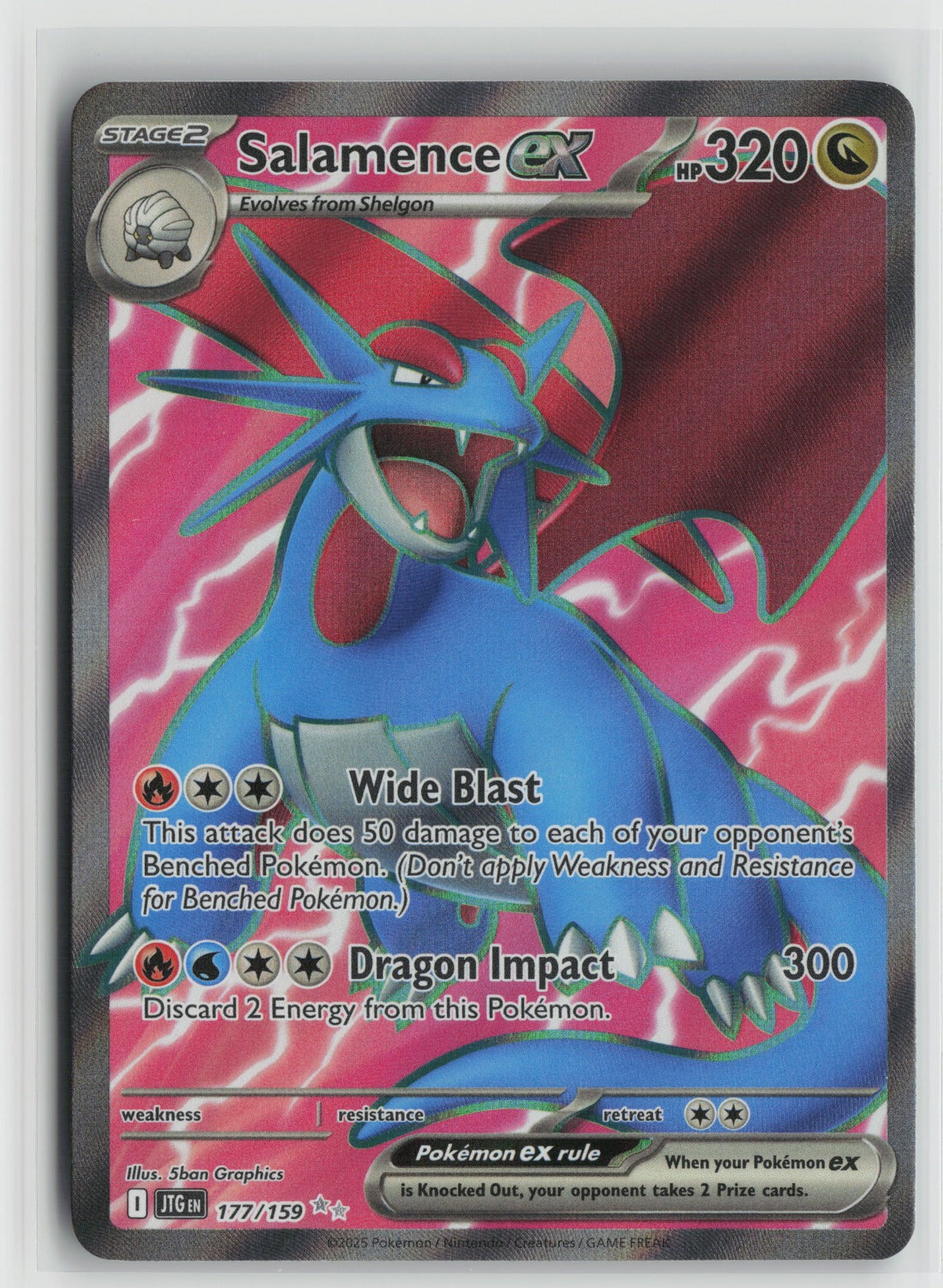 Salamence ex - Ultra Rare Holo JTG 177/159 NM