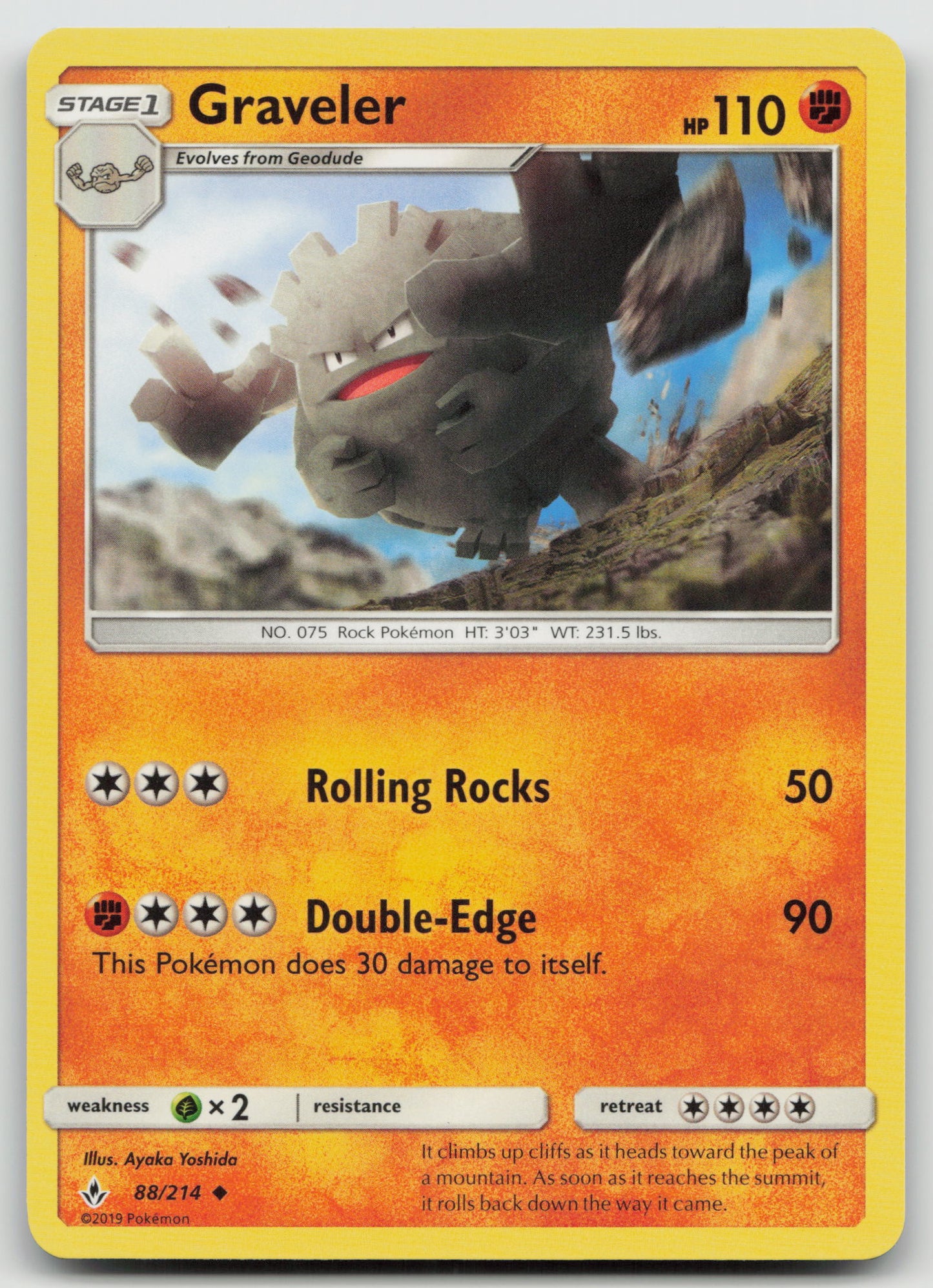 Graveler Uncommon Normal SM10 88/214 NM