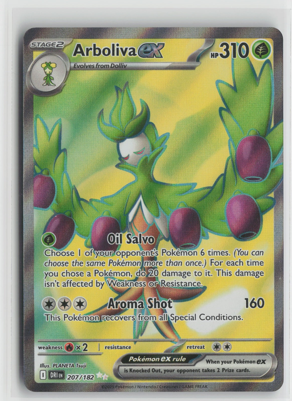 Arboliva ex Ultra Rare Holo DRI 207/182 NM