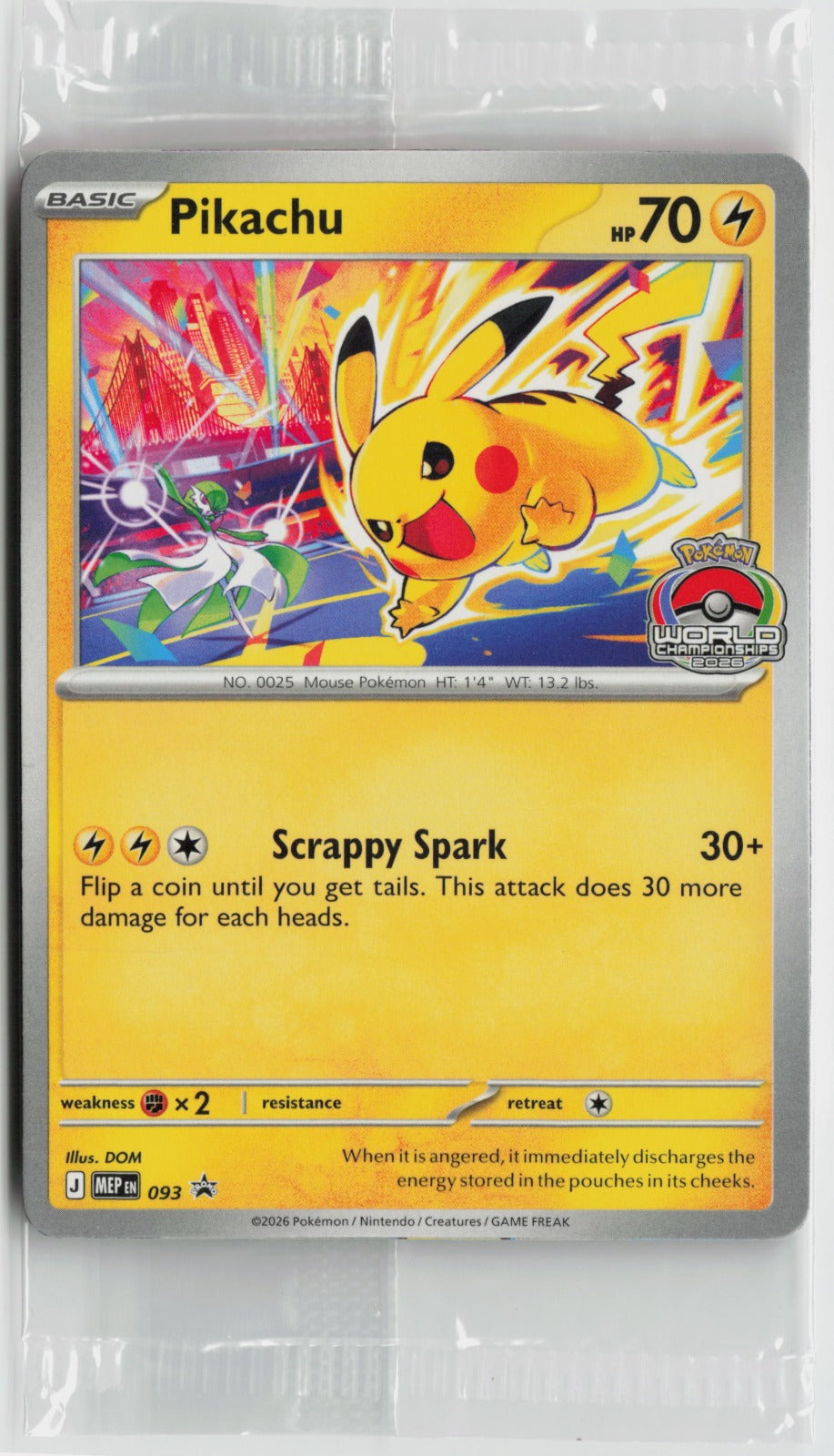 Pikachu Promo MEP 093 NM - SEALED A