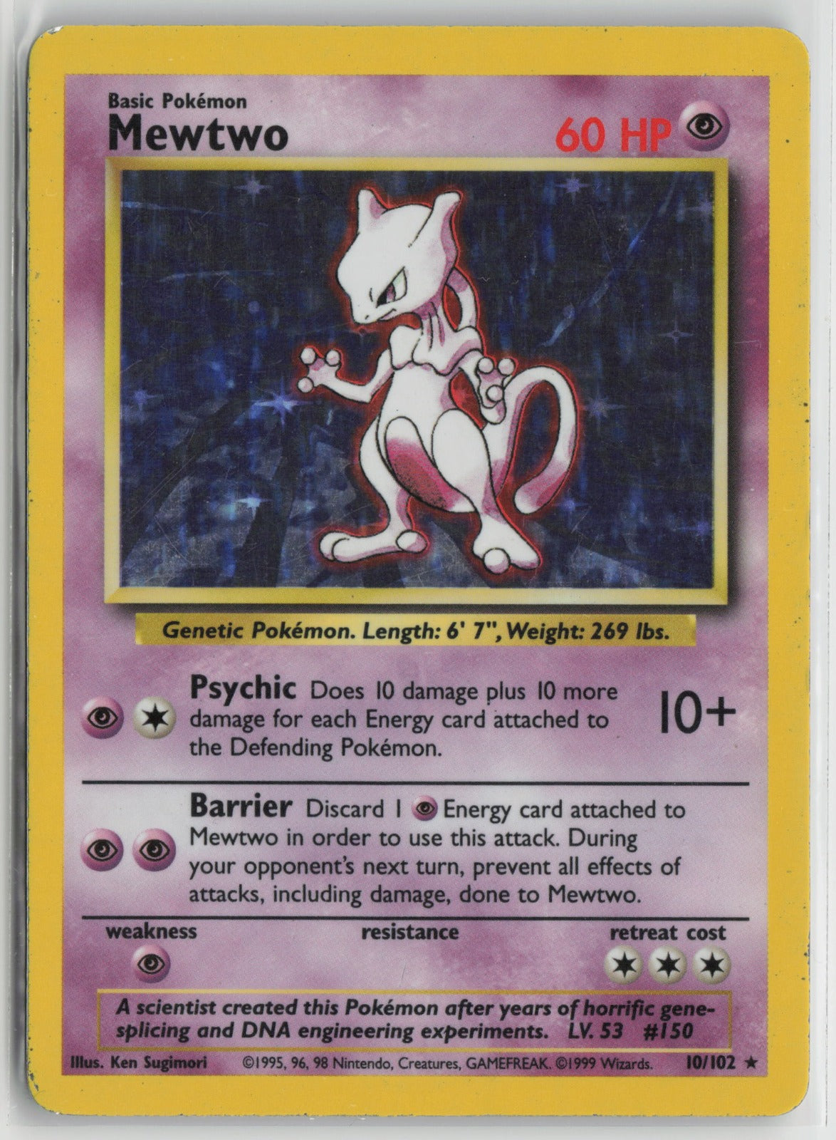 Mewtwo Holo Rare Holo BS 010/102 HP