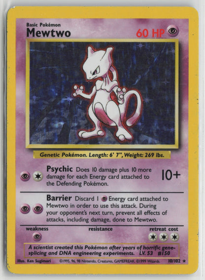 Mewtwo Holo Rare Holo BS 010/102 HP